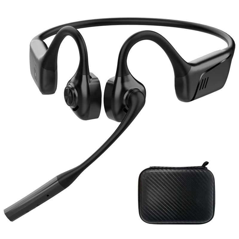 Smof 2026 Upgrade オープンイヤー イヤホンワイヤレス ビジネスモデル マイク付き Bluetooth5.1 空気伝導 イヤホン マイク内蔵 ノイズキャンセリング 急速充電 クリアな通話体験 テレワーク/オンラ