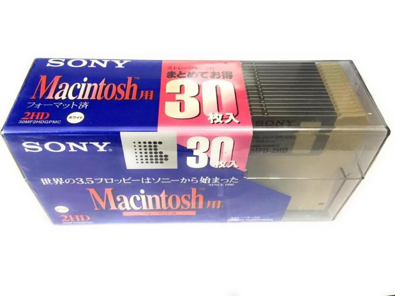 SONY Macintosh用 フォーマット済 2HD まとめて30枚 プラスチックケース入 3.5型 フロッピー 30MF2HDGPMC