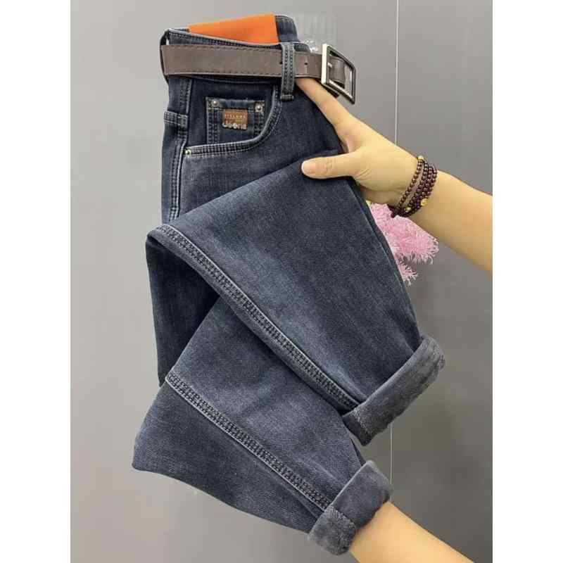 レディース 牛仔パンツ 直筒 九分丈 高腰 ワイド レギンス ハーレム ロング 冬用 大きいサイズ ゆったり スリム ストレッチ ブルー グレー ネイビー 裏起毛 ボタン 免燻加工 私服 御姐風 甘め フレッシュ