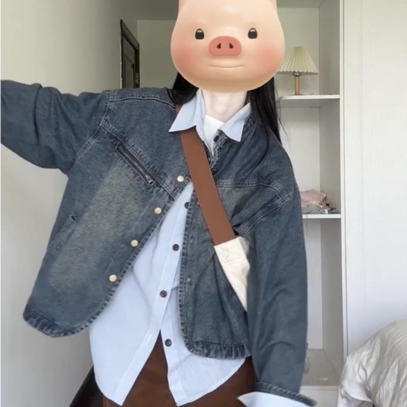 レディース 上衣 牛仔 秋 返り咲き 青写真 広広とした 遊撃手 照明ランプ色合い 長袖 ゆったり 青色 私服刑事 御姐 シングル乳ぶさ 名取り草 厚地の外套 ジーンズ トップス 軽さ 伸縮性 通い 普段使い走り アウトドア 厚地の外套 ジーンズ 秋冬