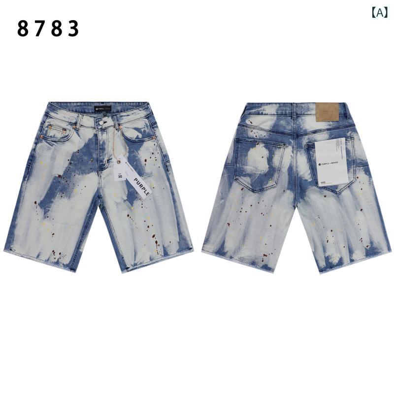 デニム ショートパンツ メンズ レディース 洗い加工 ヴィンテージ風 ストリート スタイル 綿素材 微弾性 夏用 ゆったりシルエット 洗水 ブルー ブラック グレー カーキ ラフ コーデ 日常使い 軽量 伸縮性 デイリー ファッション