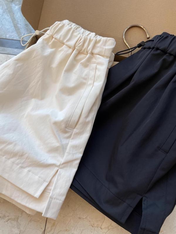 レディース ショートパンツ 高腰 Aライン 開・楷 ワイドレッグ 米白 黒 ?? ポリエステル 微弾力 快適 口袋 ポケット 夏 春夏 2025 夏季 日韓 スタイル 休? カジュアル 女性用 三分丈 中厚 普段使い 通勤 通学 アウトドア 軽量 伸縮性