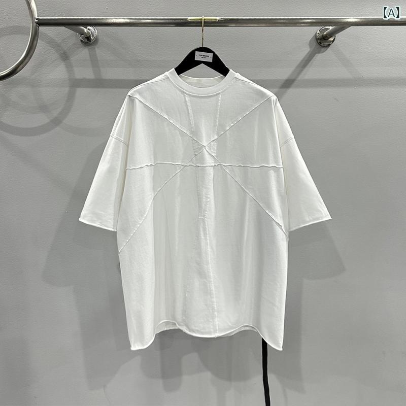 メンズ トップス 編み物 ティーシャツ 綿 原料品 うつり変わり 目論む ゆったり ビッグ大いさ 毛羽立ち 境界線 朦朦たる ニッティング 紅茶ティーシャツ 表現スタイル 心地好い 軽熟 ティーシャツ 無帽 四季 オール季節 白いこと 薄墨色 黒 400g 重厚感 通い 普