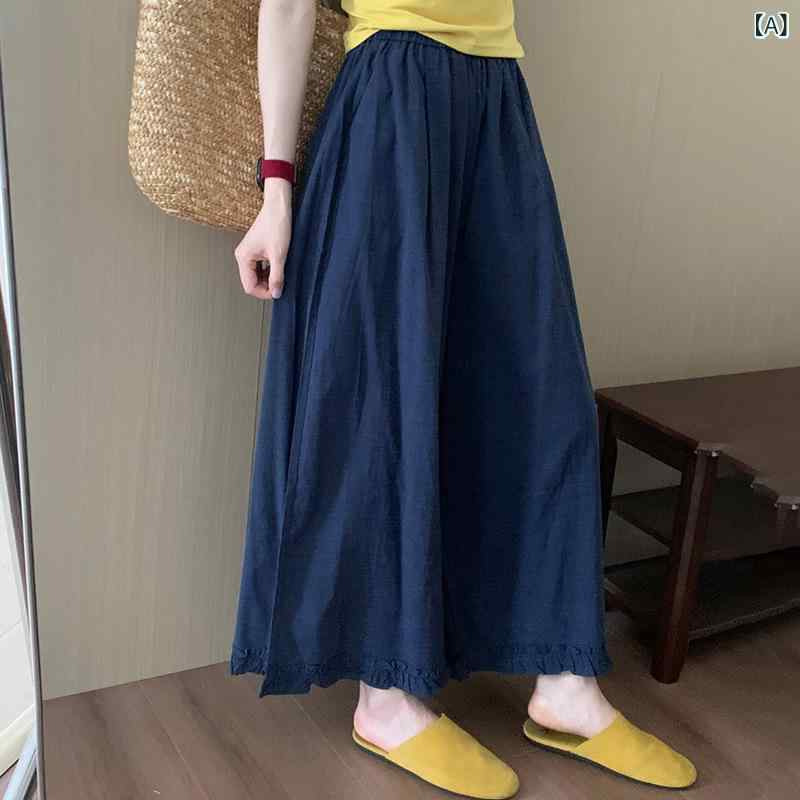 韓国 表現スタイルの 成人女性 用 心地好い ズボン下、 夏 用、 薄っぺら、 馬鹿でかい 大きさ、 いけ図々しい 粍、 小っちゃい、 ゆったり、 か細いな ひな型、 ワイドレッグパンツ