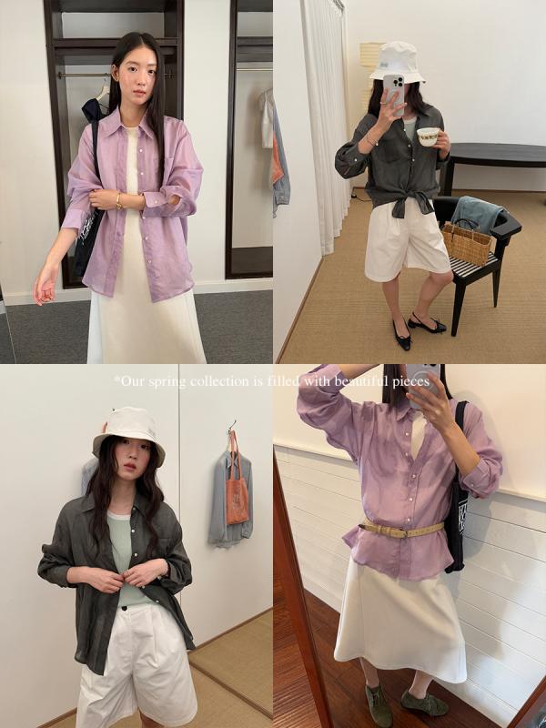 レディース プルオーバー ?麻 長袖 開衫 トップス うつり変わり 透気 防晒 向こう見ず ゆったり 影ぼうし 中長丈 照明ランプ色合い 名取り草 純色 韓国風 好いたらしい 日常使い走り 夏 春夏 白 薄墨色 緑