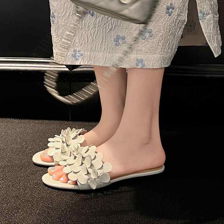 成人女性 平ったいサンダル 露趾 薬物シューズ 牛革 好いたらしい ピッグスキン上昇限度 金 黒 米白 純色 ねばり着く底 牛筋底 たまり場 御休み 惜しみ無い 心ゆかしい ジェントル 花柄 鎌茶 セットトゥ 韓国風