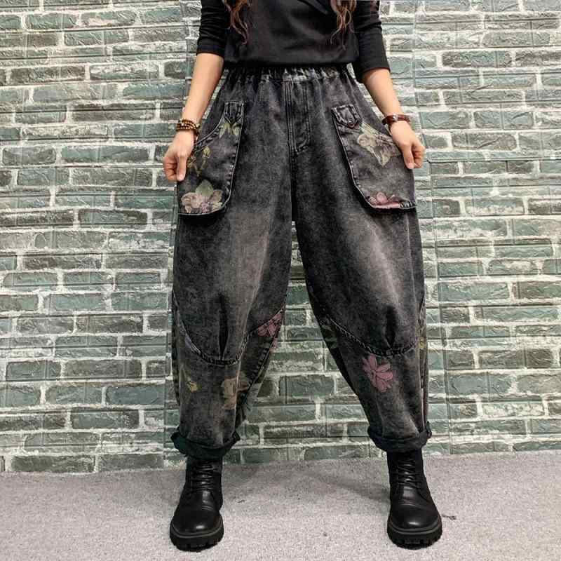 レディース ジーンズズボン下 綿織物 ワイドレッグ ご機嫌酉の方角 松緊腰 刷り上げる 内廷 ロングズボン下 うつり変わり 黒 花柄 秋冬 微弾力性 流行り物 表現スタイル 返り咲き 禅意 普段使い走り 通い用 軽さ 伸縮性 ビッグ影ぼうし