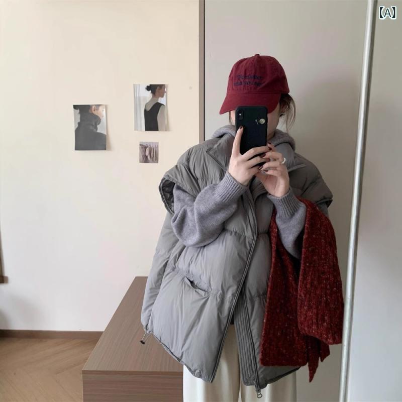 レディース 羽??甲 羽?服 落ちこむ より良い キャミソール 厚地の外套 韓国系 休? ?松 保暖 中厚 ポリエステル 衣料繊維 白?? 填充 立? 拉? 脱着可 精神状態 通い 表現スタイル 灰 黒 米白 アンゴラ 紅 秋冬 2024 冬 平平凡凡たる 衣長 50-65珊 86