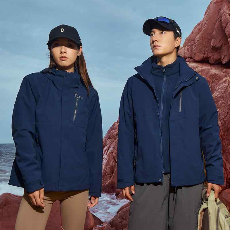 フリース付き フーディー ジャケット メンズ レディース 秋冬 オールシーズン 防水 防風 透気 保暖 耐摩耗 涼感 ポリエステル 連帽 脱着可能 インナー付き 純色 赤 緑 黒 カーキ 灰 登山 徒? キャンプ 旅行 郊遊 ランニング トレッキング ア|リメイクバディー