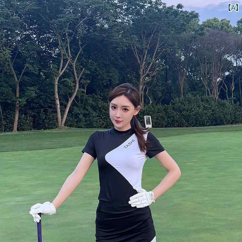 レディース ゴルフ セットアップ 夏 速乾 伸縮性 防紫外線 トップス 透人となり 上半身填まる 包臀 ミニスカート 運動すること 化繊混紡 ナイロン 木管 黒いこと 白いこと 短袖 上張り 無袖 上張り 黒 短スコート 卓球 鳥毛 庭球 バドミントン