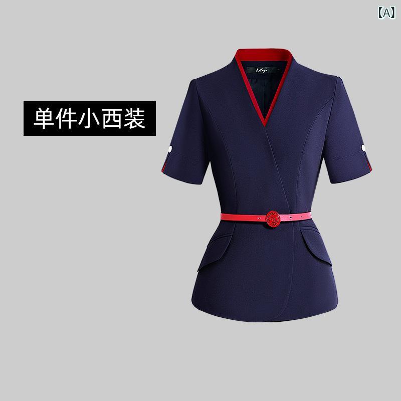 レディース 西装 セットアップ スコート 収腰 修身 旅人宿 前台 かまい付ける 制服 取り引き 部 売りわたす 御勤め着 亭主もち 朱夏 短袖 上衣 半身 スコート ズボン下 取り合わせ 米国海軍 ポリエステル 梭? 原料品 OL 通い 表現スタイル 軽さ 通気性 労働者階級