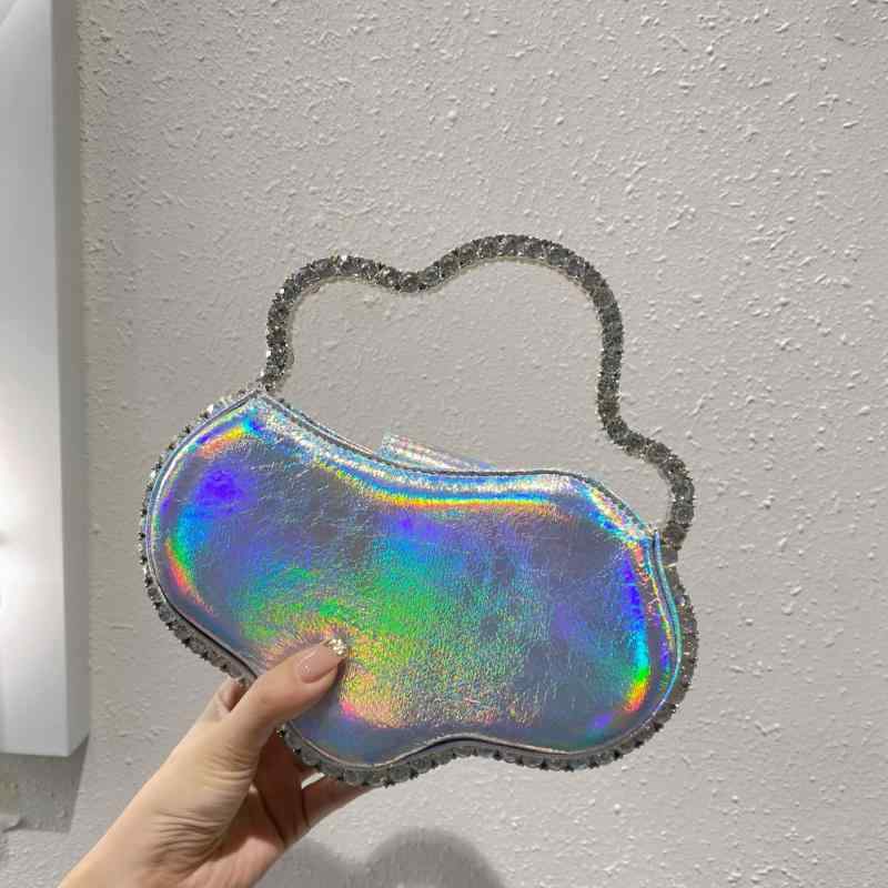 ハンドバック クラッチペダル御徒面子 ミニ 箱型 銀 キラキラ 伝達ルート石ころ かざり付ける 雲飾りつけ ディスコイド ひな型 PU原材料 硬め ファスナー開閉 持ちはこび衣嚢 歌留多衣嚢 シングルス落とし穴 日常使い走り 華燭の典 寄りあい 冬物 生新しい 愛くるしげ スタイ