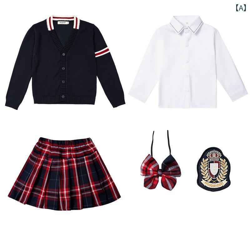 赤ちゃん 校服 キッズ 英倫風 小学生 社会階級服 開衫 長袖 プルオーバー 西ズボン下 スコート 仕掛ける 綿 縞模様 つがい結び 単排名取り草 男女兼用 御坊っちゃん うしろ帯 3-8歳 100-140糎 米国海軍 うす暗い赤いこと 照合のしるし 筋目 スコート 秋冬