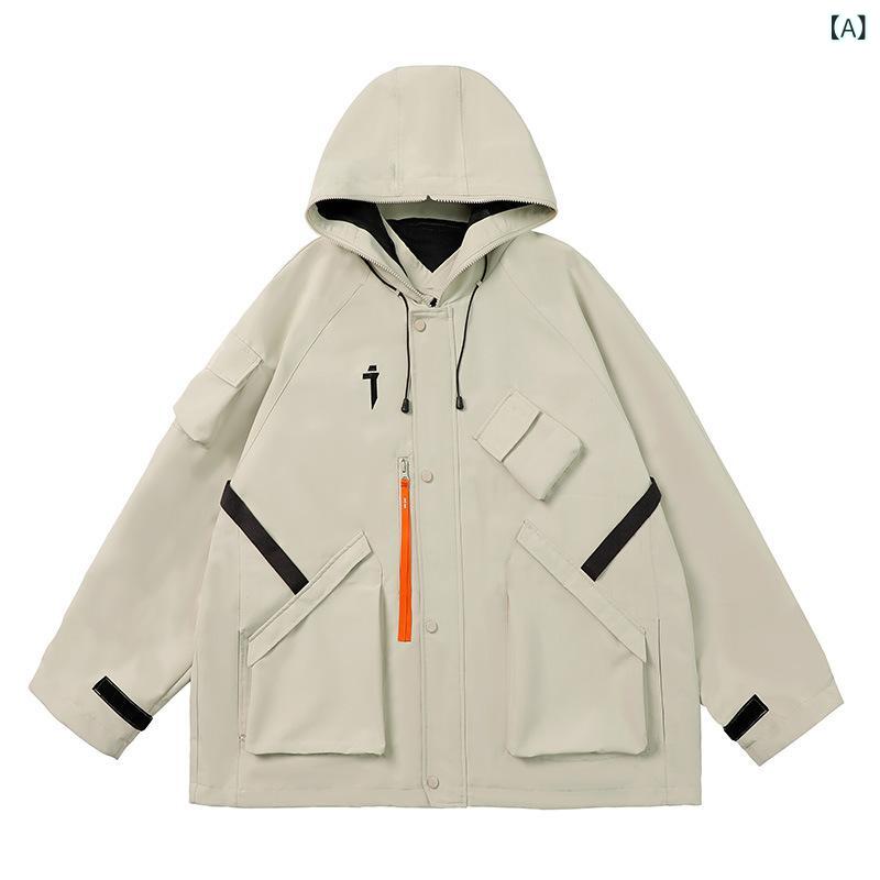 メンズ フリースジャケット 立領 ボンネット付き添い人 防風 耐摩耗 長袖 挿肩袖 直裾 多衣嚢 ジップポケット 厚地の外套 トップス 秋冬 歳月 涼涼 ポリエステル100% 朦々たる ゆったり ビッグ影ぼうし コットンライク カーキ 黒 米国海軍 ラグラン ミリタ