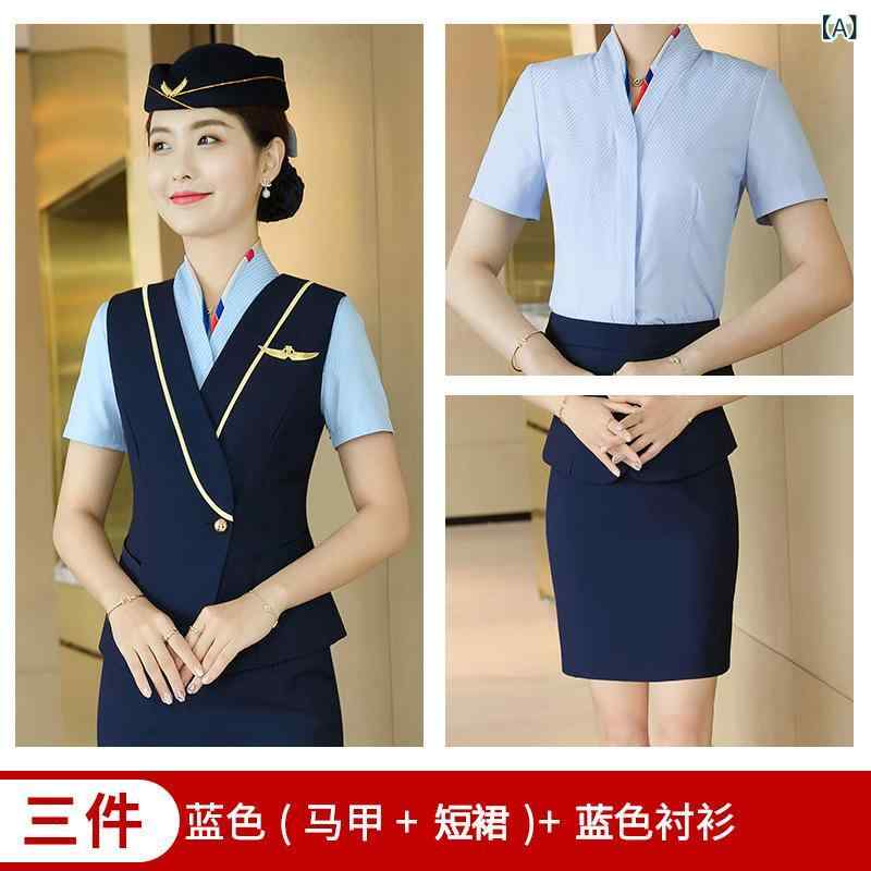 空乘?考出で立ち 女 培?ユニフォーム 礼?套装 酒店前台工装