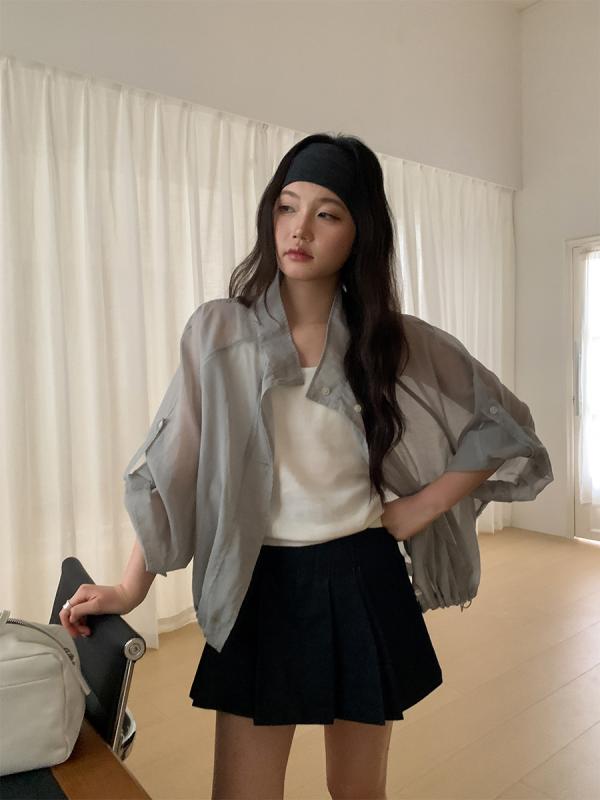 トップス レディース 薄っぺら ジレー 長袖 スプリングコート 日韓心地好い系 当たること冷感 UPF30+ 長袖 綿混生地 春夏向け 淡黄味がかった サクラ色系 普段使い走り アウトドア系 普段使い走り 御部屋着 アウトドア 普段着