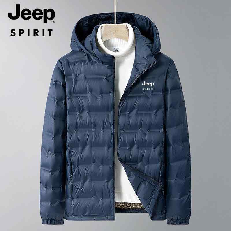 JEEP SPIRIT 落ち込む上衣 メンズ 冬用 防寒 軽さ 通い 心地好い ゆったり 大きめ 緑 黒 カーキ L XL 2XL 3XL 4XL 5XL 6XL 7XL 8XL
