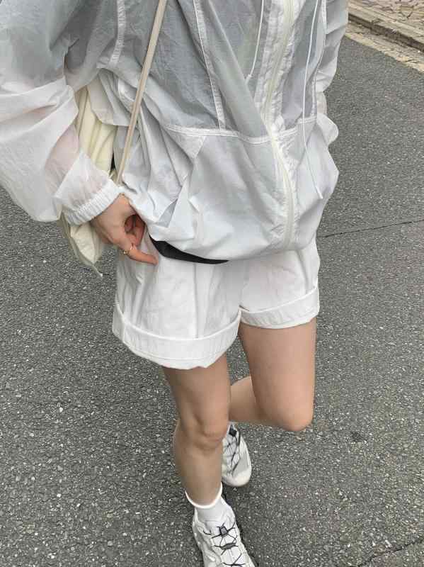 ショートパンツ レディース 中腰 綿 麻 ショート丈 カジュアルパンツ 黒 白｜リメイクバディー