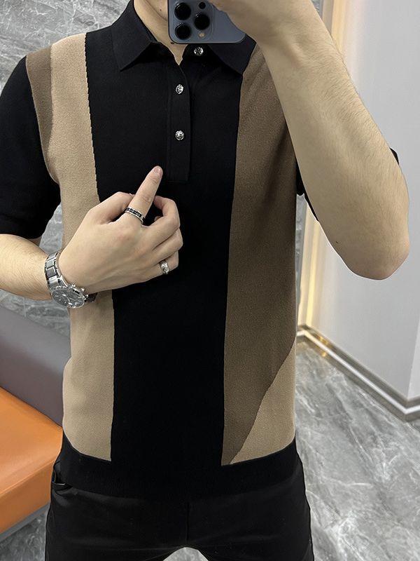 トップス メンズ スポーツシャツ 半袖 編み物プルオーバー 心地よい 分かりやすい 今めかしい 春夏用 兄ちゃん 成年者 成人男性用 成人男性用 冷やりとした 好いたらしい 通気性 通気性 高反発力 兄ちゃん向け V\u003dUS ブランド名 V\u003dUS