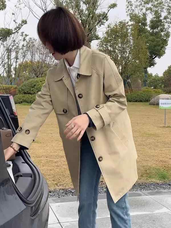 アウター レディース スプリングコート 心地好い 通い 好いたらしいめ ロング丈 ゆったり 女子らしい 清楚系 秋場厚地の外套 流行り物 トレンチコート 成年者成人女性 40代 50代 60代 好いたらしいめ心地好い 普段使い走り お出かけ 会う約束 お出かけ ショッピ
