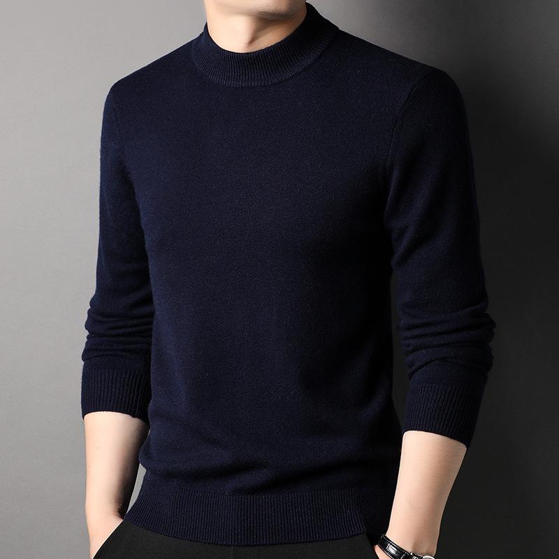 トップス メンズスウェーター 成人男性 中高年 お父っつぁん ウールニットシャツ 冬物 成人男性服 毛原料品 パステル色の 優しいこと}