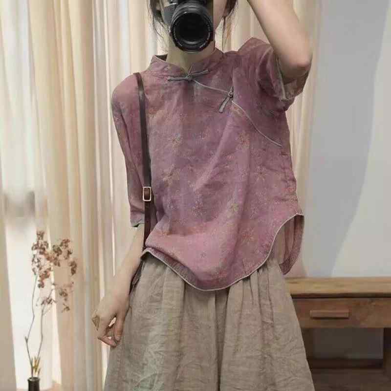 トップス リネン レディース ゆったり レトロ風 心地好い 春夏 秋 麻混 好いたらしい 通気性 今めかしい 可愛らしい 自然的 成年者 窈窕たる 好いたらしいめ 冷やりとした パステル色の 好いたらしいな着心地 普段使い走り 通い お出かけ 会う約束 普段使い走り 御部屋着 清楚 飛び切り原材料 着痩せ効