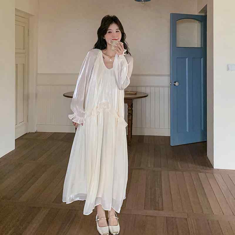 衣装 V素っ首 長袖 ロングスコート 花辺 フレンチ表現スタイル 愛想のいい風合 涼しげ 太陽面爆発 影ぼうし ゆったり腰回転運動 基本理念ひな型 単品 セットアップなし 耳あたらしい 愛くるしい 表現スタイル 白いこと ?? 混紡 当たること冷感 製作 三春 2025 模範例
