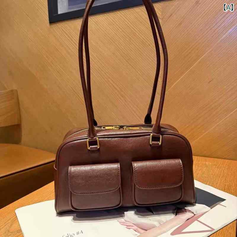 ショルダーバッグ レディース 鞄 かばん 肩かけ 一ショルダーバッグ 托特包 トートバッグ 本革 牛皮 大収容能力 通い用 普段使い走り 通学 事務所 心地よい 好いたらしいめ 軽さ 真四角 横型 ファスナー 開閉 ジッパー ぬい目 無地 2way