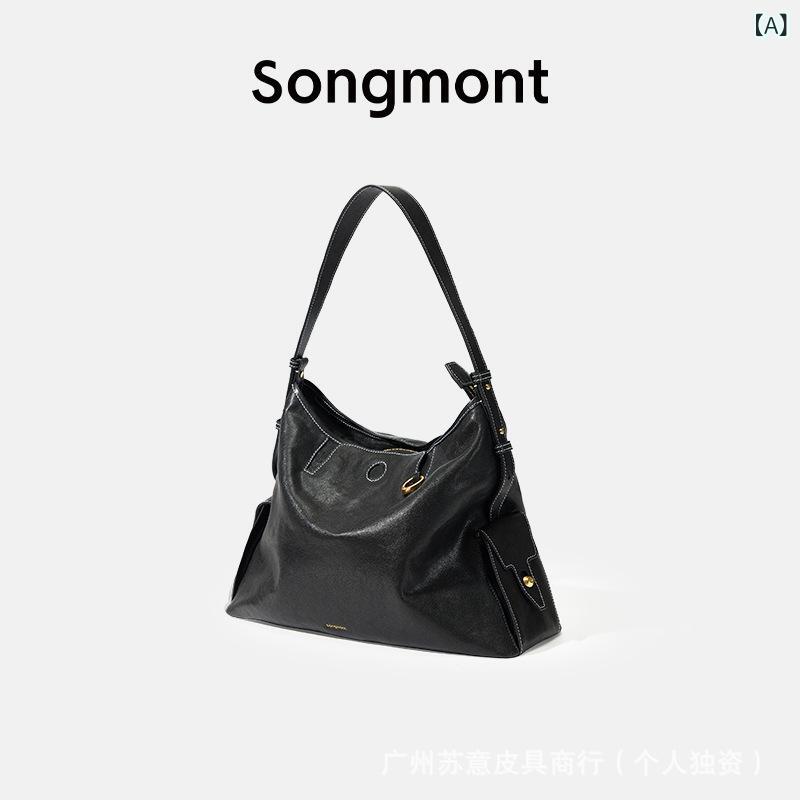 ショルダーバッグ レディース 一ショルダーバッグ 曲がった掛け 肩かけ 鞄 本革 牛皮 大収容能力 レトロ ヴィンテージ風 墨黒 檀茶 心地よい 旅する 通い 通学 お出かけ 日常 普段使い