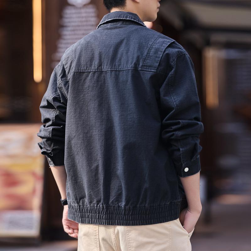 上衣 メンズ アウター 成人男性服 厚地の外套 アウトドア 山岳地帯 ヴィンテージ風 猥りがわしい ゆったり レトロ 細工物 心地好い 朦朦たる 防寒 耐磨 襟なし うつり変わり 水洗いする産業 シングル 名取り草 長袖 綿 普段使い走り 旅する デイリー 水墨薄墨色 ディープブラウン
