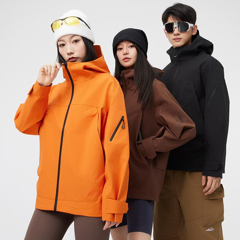 お山パーカー メンズ レディース 山登り服 上衣 ナイロン上衣 アウター 上衣 防風 雨合羽 撥水 透気 ボンネットなし フルジップ ライトアウター 軽さ 心地よい アウトドア 旅する 黒いこと オレンジ色 白いこと