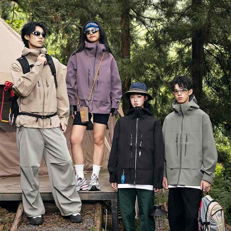 お山パーカー メンズ レディース アウター 上衣 撥水 防風 雨合羽 透気 軽さ 速乾 耐磨 山登り服 難民キャンプ アウトドア 山登り トレッキング 山歩き 旅する 心地よい ボンネット付き添い人 オール時期 黒いこと 柿 煙緑