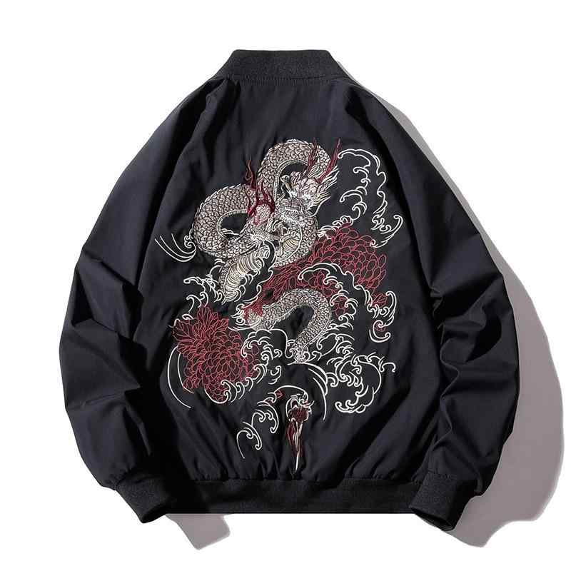 上衣 メンズ ミリタリー上衣 飛行上衣 アウター 前掛け 上衣 ベイスボール 烏兎 刺繍 長袖 襟なし 心地好い 兄ちゃん 表どおり ビッグ影ぼうし ゆったり 生やさしい 黒 黒いこと