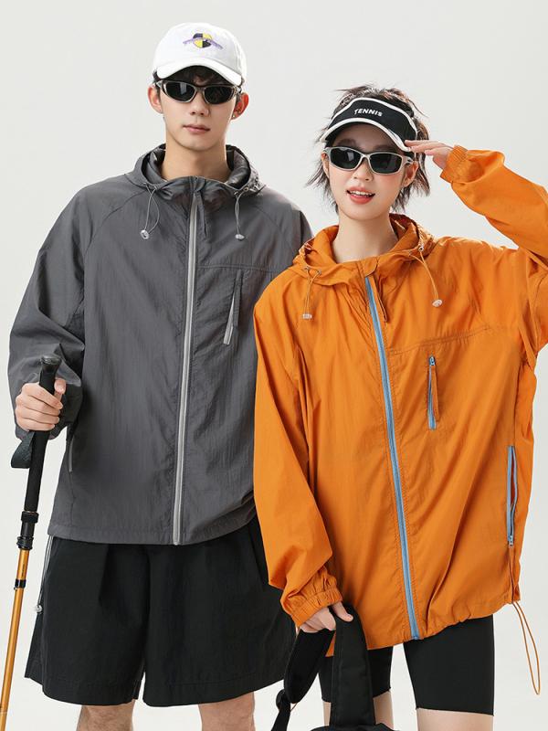 アウター 防晒服 ジャケット メンズ レディース 接触冷感 UVカット 遮光 パーカー フード付き 薄手 軽量 通気性 紫外線対策 長袖 スポーツ アウトドア 釣り 自転車 旅行 登山 運動 日焼け防止 暑さ対策 カジュアル 快適｜リメイクバディー