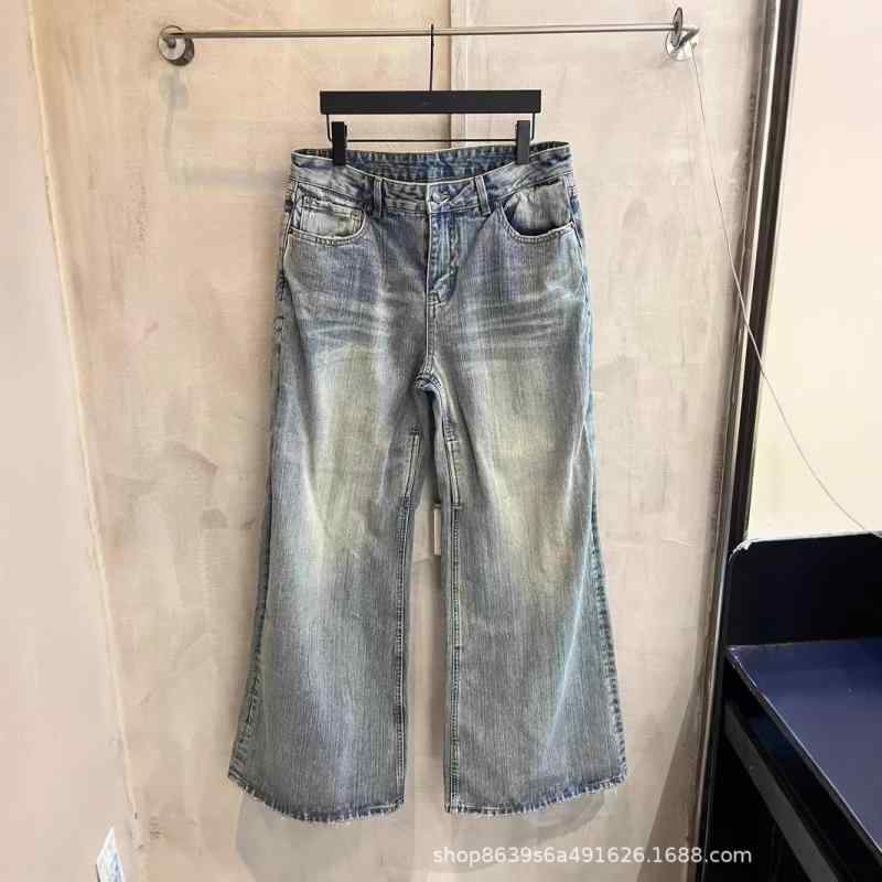 ジーンズズボン下 メンズ レディース ボトムス ジーパン デニム 不都合工業 衝突 うつり変わり ロングズボン下 長ズボン 濫りがわしい ゆるめ 引っ切りない レトロ ヴィンテージ風 水洗いする 綿織物 綿 青碧 オール時期 心地よい