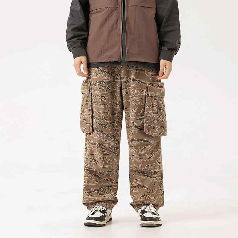 細工物ズボン下 メンズ カーゴパンツ ボトムス ロングズボン下 長ズボン 偽装 化けの皮 レトロ ヴィンテージ風 鍵を掛ける 心地よい ミリタリー 濫りがわしい ゆったり 耐磨 引っ切りない 多隠し 綿混紡 綿織物 カーキ 緑であること