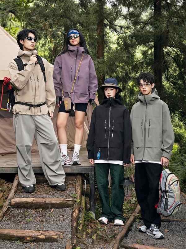 お山パーカー メンズ レディース アウター 上衣 山登り服 ウィンドブレーカー ボンネット付き添い人 上衣 前掛け 防風 雨合羽 撥水 透気 細工物上衣 難民キャンプ アウトドア 銀輪 つり銭 トレッキング 春 秋 無地 柿 黒いこと パープル
