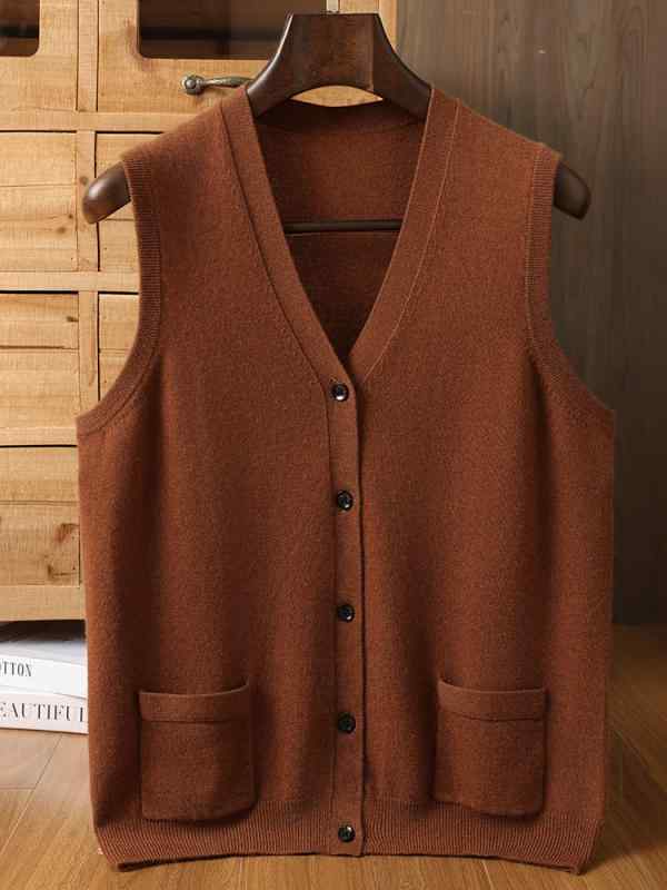 より良い メンズ 編み物より良い 前くい違い ベスト ジレ Vのど首 秋冬 羊毛 カシミール トップス アウター 生あたたかい 防寒 伸縮性 普段使い走り 通い 商行為 フォーマル レトロ ヴィンテージ風 紺 薄墨色 駱駝 無地