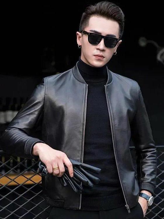 レザージャケット メンズ 紳士 アウター ライダースジャケット 皮ジャン 革ジャン 野球襟 ショート丈 ジップアップ スリム タイト 合皮 PUレザー ポリエステル 裏起毛 あったか 防寒 防風 カジュアル 韓国風 トレンド 秋 冬|リメイクバディー