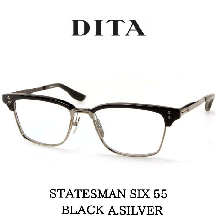 Dita ディータ メガネ メガネ Statesman Six ステイツマン6 55 Dtx132 55 01 Black Antique Silver Matte Black 3rdwaveconsulting Com