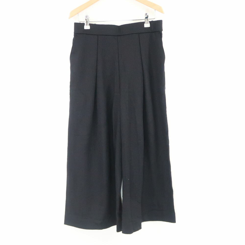 美品 BASILE28 バジーレ28 28-02PB03 ヘリンボーンジャージー ガウチョパンツ 9 羊毛 ポリエステル レディース AY5066A44 【中古】