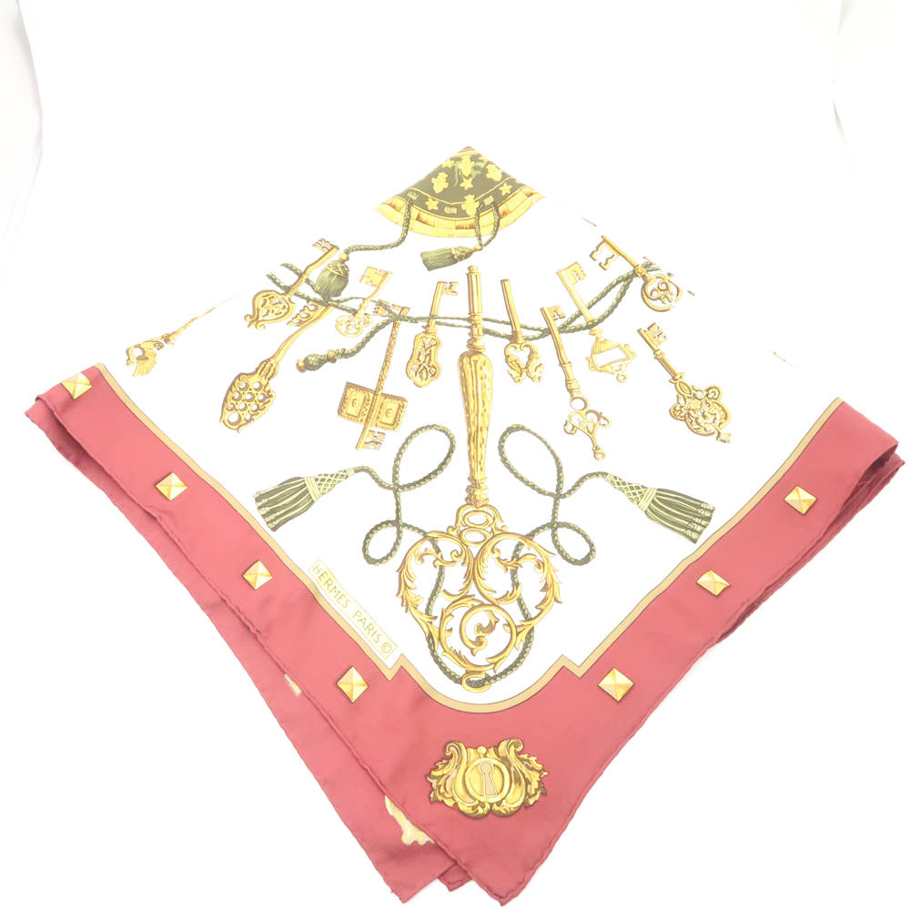 楽天市場】エルメス カレ90 LES CLES THE KEYS RARE 鍵柄