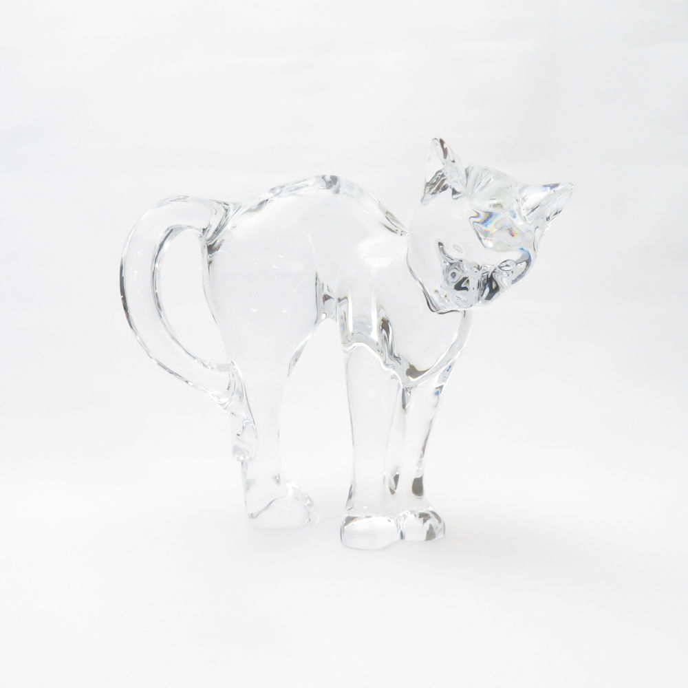 楽天市場】超美品 【バカラ BACCARAT】 眠り猫 置物 クリスタル