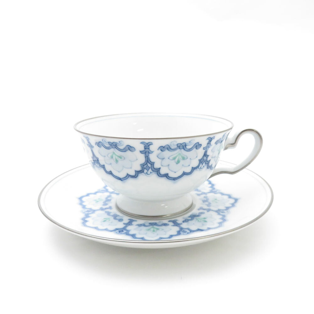 美品 OKURA 大倉陶園 呉須正倉院 カップ＆ソーサー ティー コーヒー ST168B1 【中古】