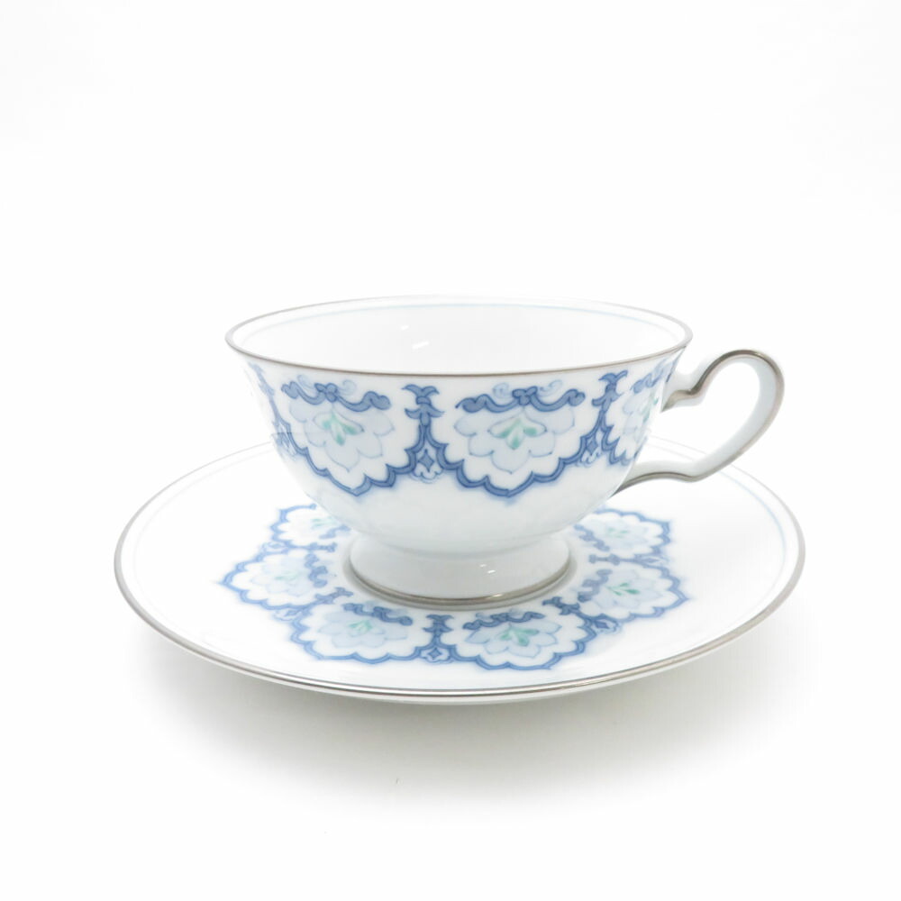 美品 OKURA 大倉陶園 呉須正倉院 カップ＆ソーサー ティー コーヒー ST172B1 【中古】｜reMOVE 店