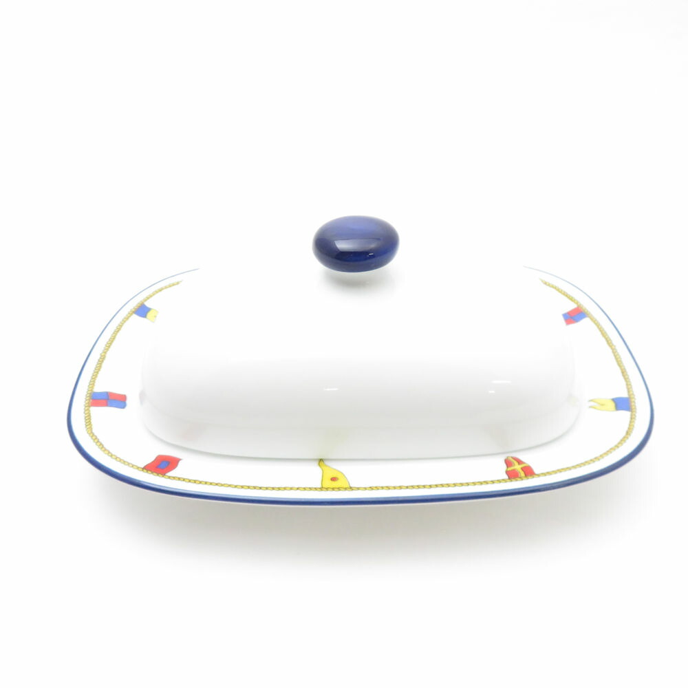 美品 Richard Ginori リチャードジノリ クリッパー 乳酪入れもの 蓋付き添い人 SY10507G 【中古】