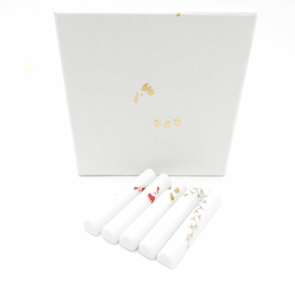 楽天市場】東屋 干支 箸置き 酉 とり 5本セット 化粧箱入り （赤絵