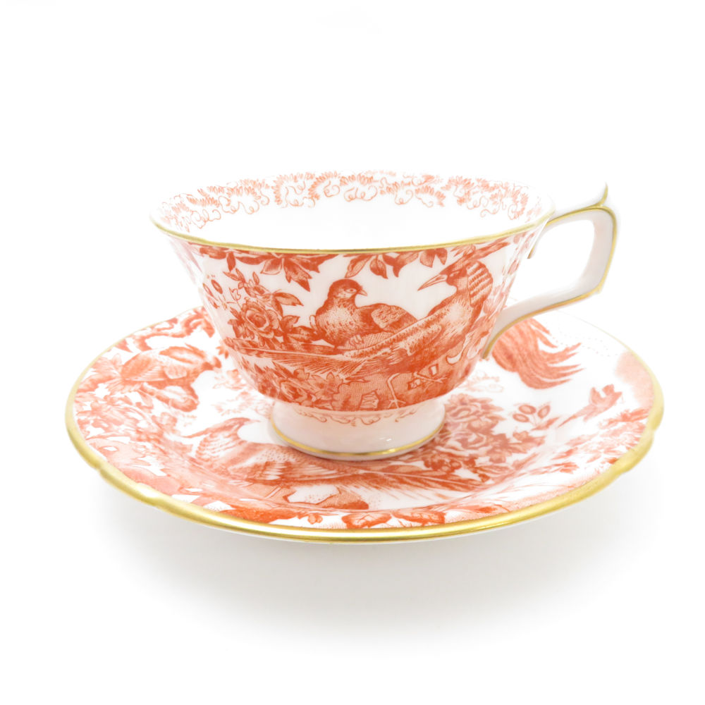 美品 Royal Crown Derby ロイヤルクラウンダービー Red Aves エイビス赤いこと 紅茶優勝杯＆平円盤 レア 滅多に無い SY10642P 【中古】