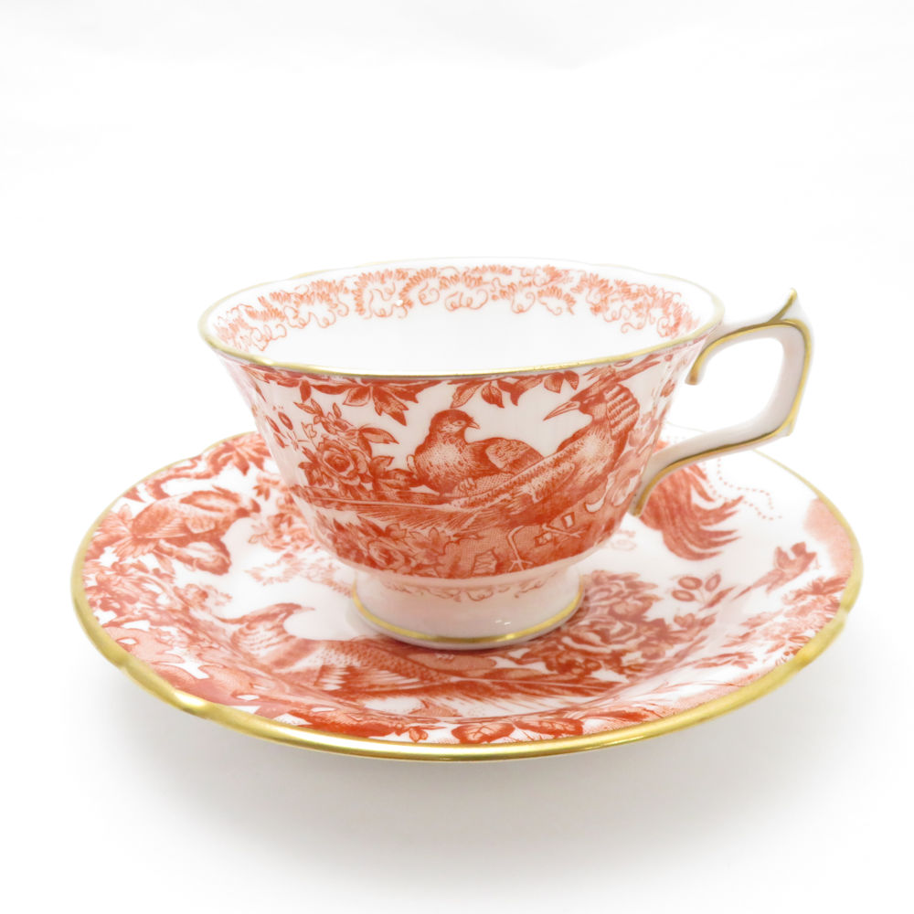 美品 Royal Crown Derby ロイヤルクラウンダービー Red Aves エイビス赤いこと 紅茶優勝杯＆平円盤 レア 滅多に無い SY10643P 【中古】