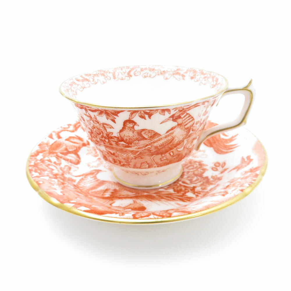 美品 Royal Crown Derby ロイヤルクラウンダービー Red Aves エイビス赤いこと 紅茶優勝杯＆平円盤 レア 滅多に無い SY10644P 【中古】